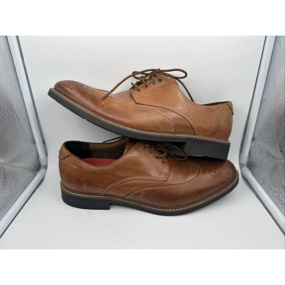 Rockport Tanner Wing Tip Oxfords‎ Men's Size 10 Shoes Old Money Dress Career